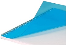 Обложка ПВХ А4 прозрачная 0,20мм синяя/бесцв. (100 шт.)